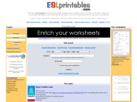 Desktop screenshot for eslprintables.com