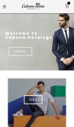 How cabanacatalogs.com looks like on a mobile device such as an iPhone.