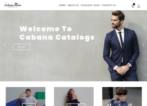 How cabanacatalogs.com looks like on a tablet such as an iPad.
