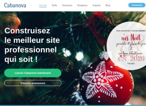 How cabanova.com looks like on a tablet such as an iPad.