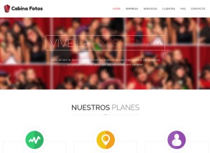 How cabinafotos.cl looks like on a tablet such as an iPad.