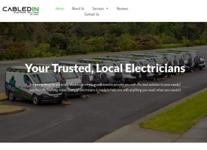 How cabledin.com.au looks like on a tablet such as an iPad.