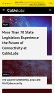 How cablelabs.com looks like on a mobile device such as an iPhone.