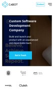 How cabotsolutions.com looks like on a mobile device such as an iPhone.