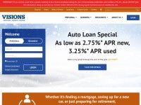 Desktop screenshot for visionsfcu.org