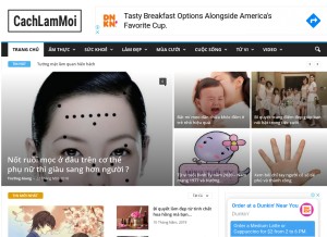 How cachlammoi.com looks like on a tablet such as an iPad.