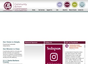 How cacsb.com looks like on a tablet such as an iPad.