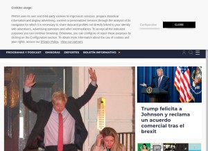 How cadenaser.com looks like on a tablet such as an iPad.