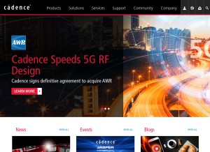How cadence.com looks like on a tablet such as an iPad.
