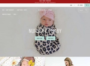 How cadenlane.com looks like on a tablet such as an iPad.