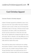 How cadenschristianapparel.com looks like on a mobile device such as an iPhone.
