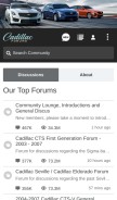 How cadillacforums.com looks like on a mobile device such as an iPhone.