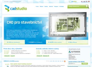 How cadstudio.cz looks like on a tablet such as an iPad.