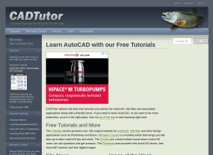How cadtutor.net looks like on a tablet such as an iPad.