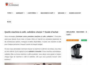 How cafe-classique.com looks like on a tablet such as an iPad.