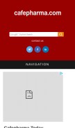How cafepharma.com looks like on a mobile device such as an iPhone.