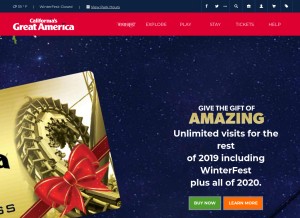 How cagreatamerica.com looks like on a tablet such as an iPad.