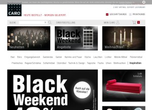 How cairo.de looks like on a tablet such as an iPad.
