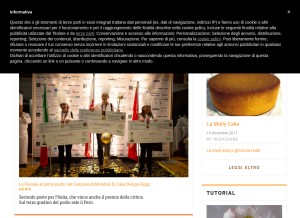 How cakedesignitalia.it looks like on a tablet such as an iPad.