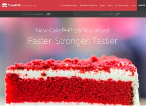 How cakephp.org looks like on a tablet such as an iPad.