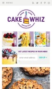How cakewhiz.com looks like on a mobile device such as an iPhone.