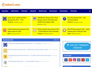 How cakori.com looks like on a tablet such as an iPad.