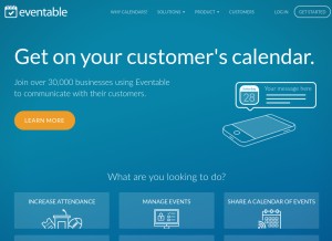 How cal.events looks like on a tablet such as an iPad.