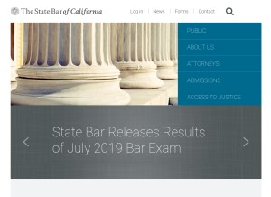 How calbar.org looks like on a tablet such as an iPad.