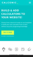 How calconic.com looks like on a mobile device such as an iPhone.