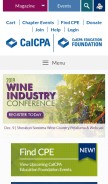 How calcpa.org looks like on a mobile device such as an iPhone.