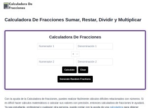 How calculadora-de-fracciones.com looks like on a tablet such as an iPad.