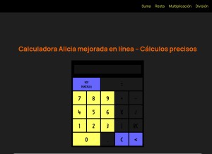 How calculadoraalicia.mx looks like on a tablet such as an iPad.