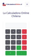 How calculadoraonline.cl looks like on a mobile device such as an iPhone.