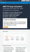 How calculator.aws looks like on a mobile device such as an iPhone.
