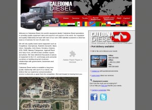 How caledoniadiesel.com looks like on a tablet such as an iPad.