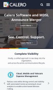 How calero.com looks like on a mobile device such as an iPhone.