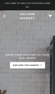 How calhanmarket.com looks like on a mobile device such as an iPhone.
