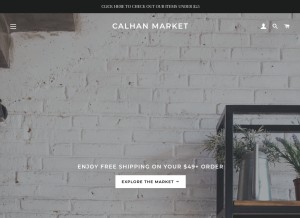 How calhanmarket.com looks like on a tablet such as an iPad.
