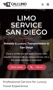 How cali-limotransportation.com looks like on a mobile device such as an iPhone.