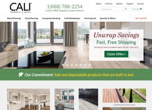 How calibamboo.com looks like on a tablet such as an iPad.