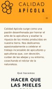 How calidadapicola.com looks like on a mobile device such as an iPhone.