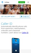 How callapp.com looks like on a mobile device such as an iPhone.