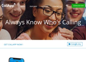How callapp.com looks like on a tablet such as an iPad.