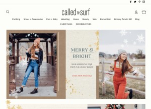 How calledtosurf.com looks like on a tablet such as an iPad.