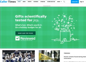 How caller.com looks like on a tablet such as an iPad.