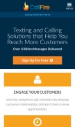 How callfire.com looks like on a mobile device such as an iPhone.