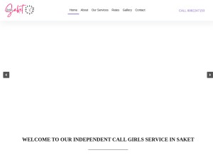 How callgirlsaket.in looks like on a tablet such as an iPad.