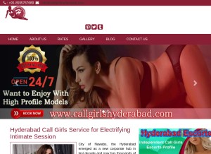 How callgirlshyderabad.com looks like on a tablet such as an iPad.