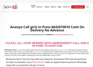 How callgirlsinpunee.in looks like on a tablet such as an iPad.