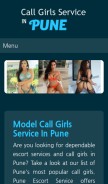 How callgirlsserviceinpune.com looks like on a mobile device such as an iPhone.